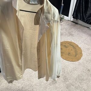 Elegant Cream Silk Blouse
